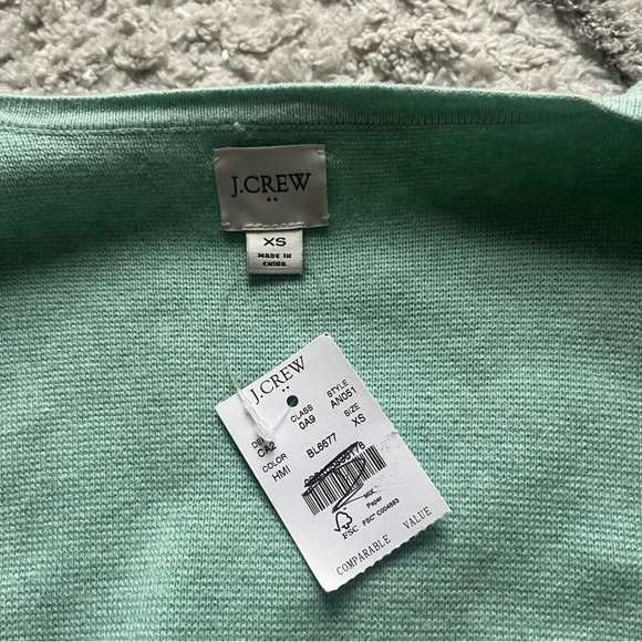 J Crew Factory sweater cardigan Open front blazer 
green open front XS new - Picture 2 of 9